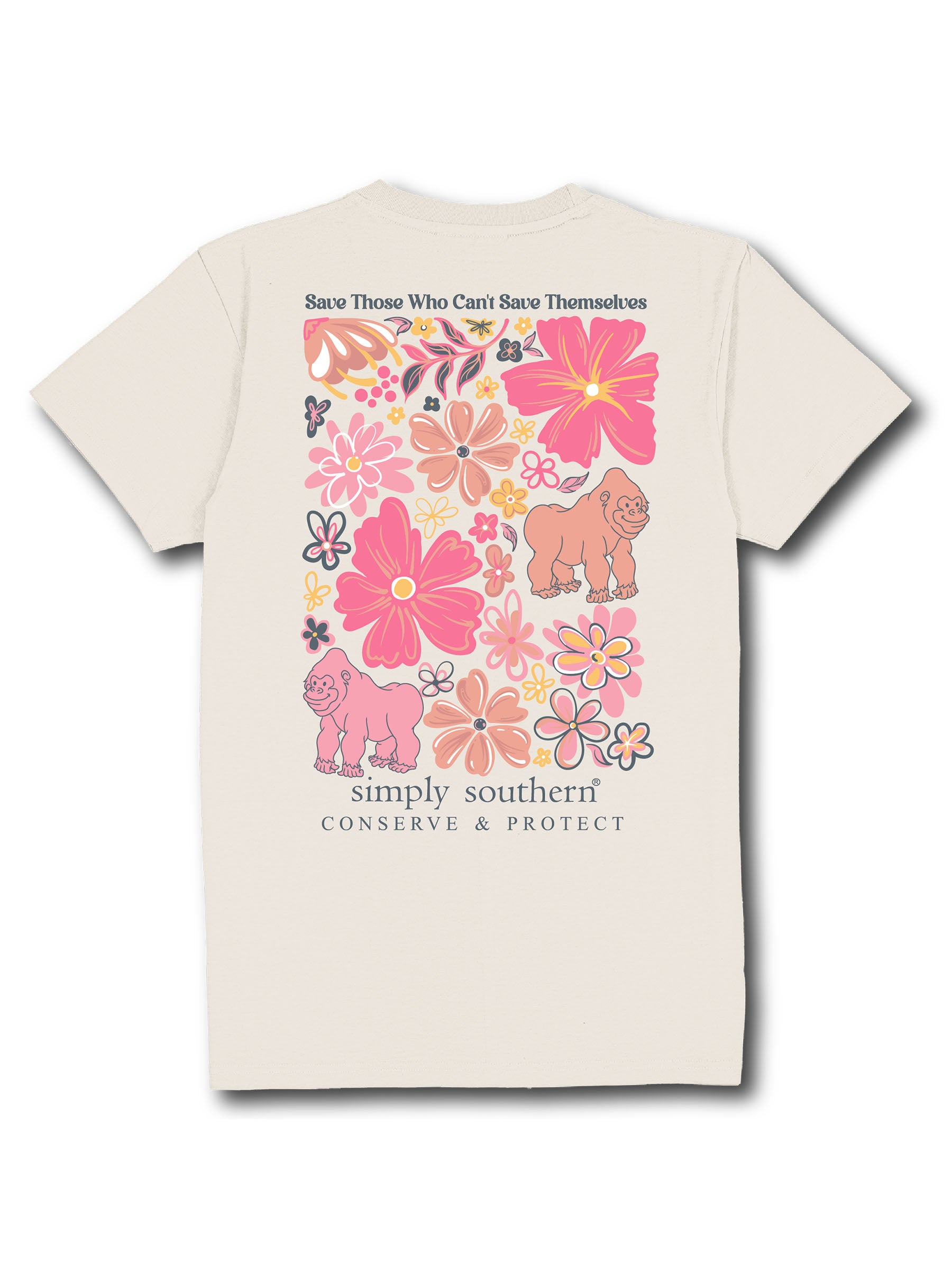 Simply Southern Gorilla Tracker Flowers T-Shirt