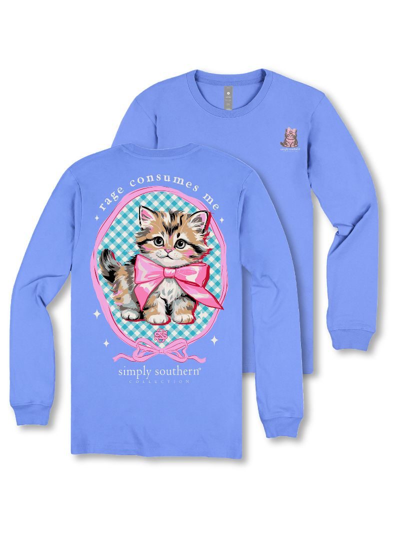 Simply Southern Rage Cat Bow Long Sleeve T-Shirt