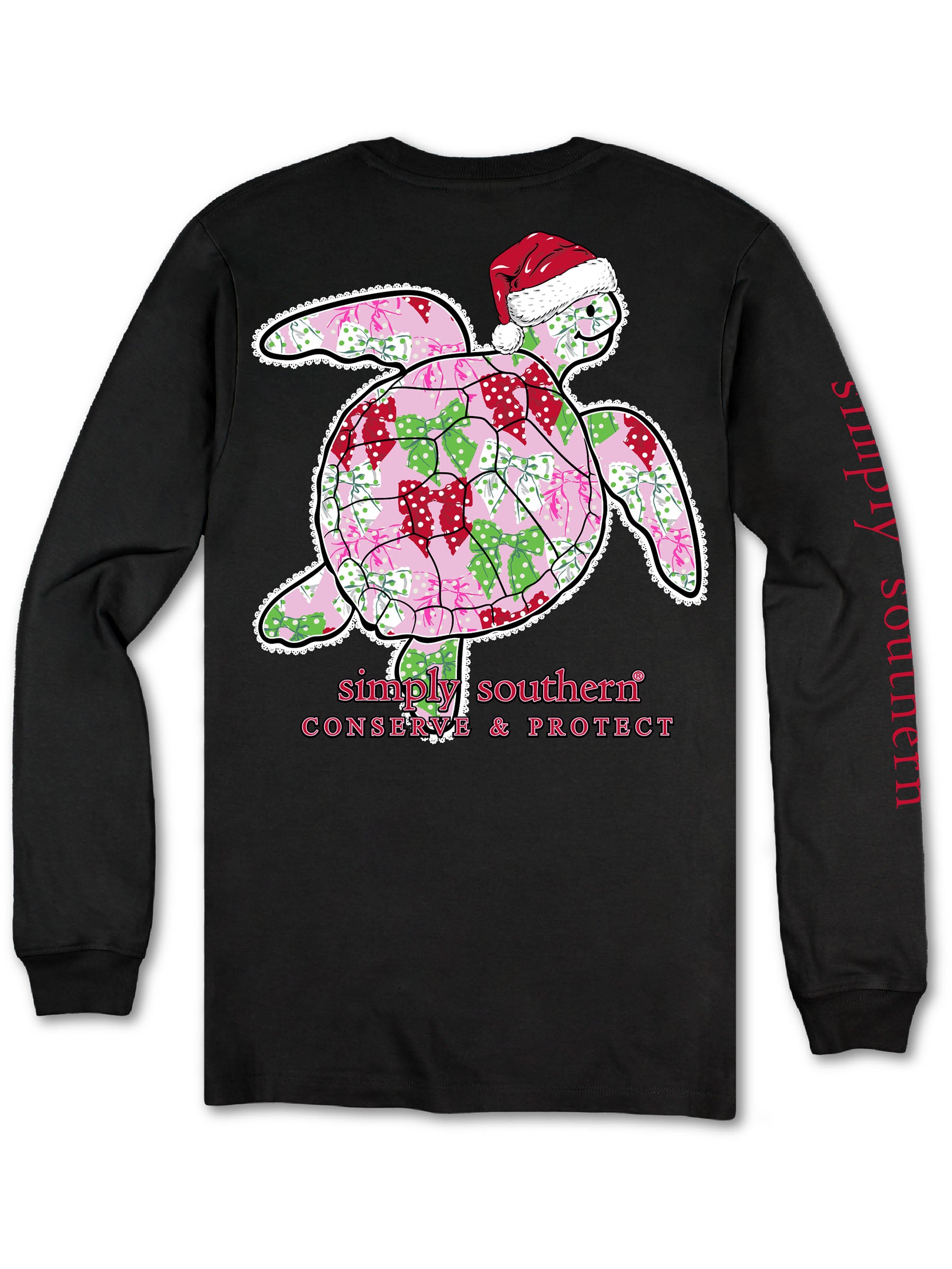 Simply Southern Turtle Tracker Xmas Holiday Long Sleeve T-Shirt