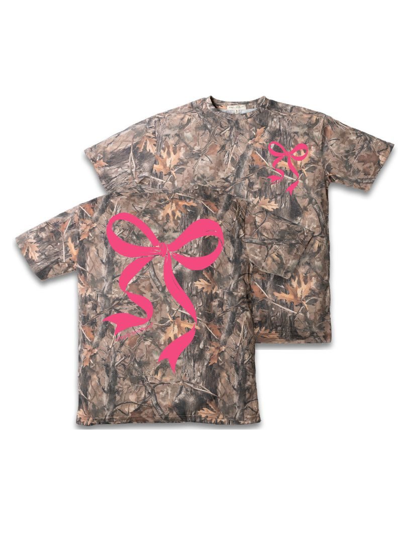 Simply Southern Pink Bow Camo T-Shirt