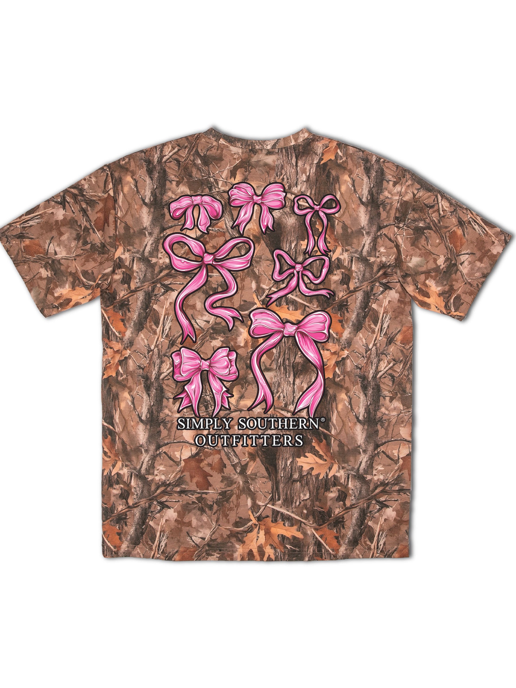 Simply Southern Pink Bows Camo T-Shirt