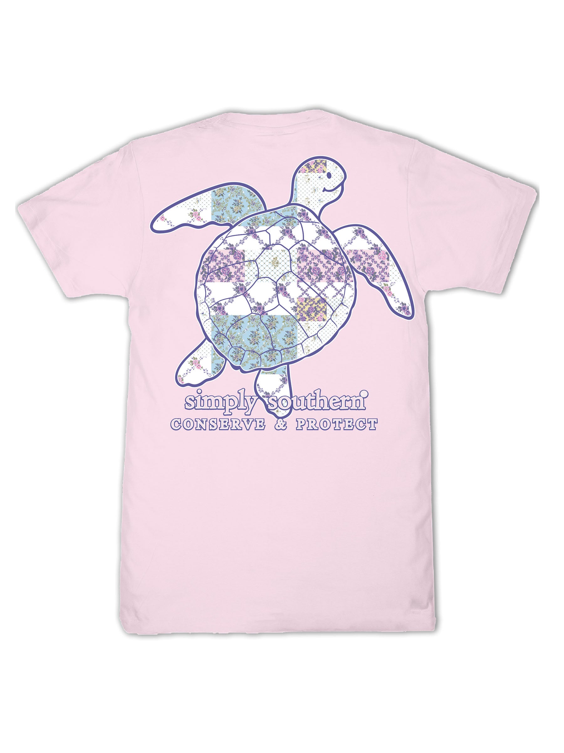 Simply Southern Turtle Tracker Patch Peony T-Shirt