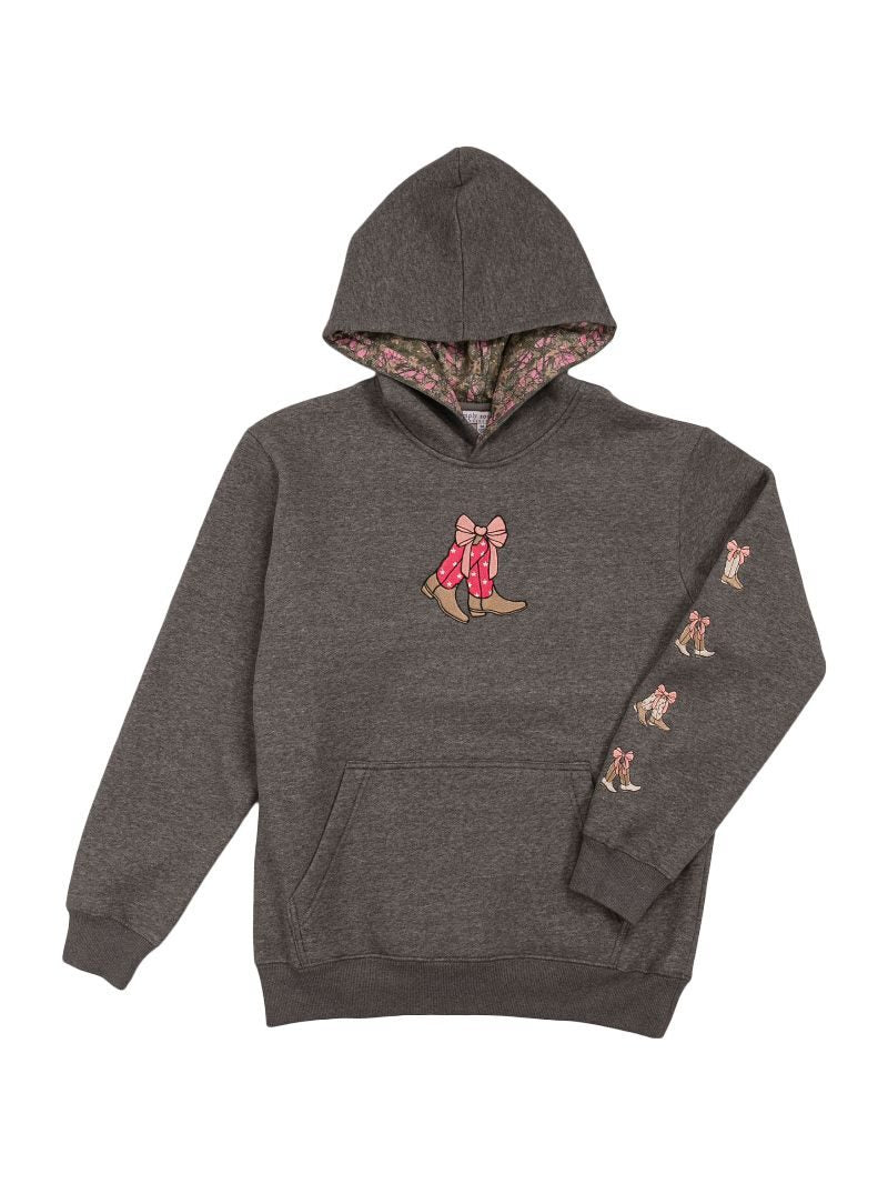 Simply Southern Boots Embroidered Long Sleeve Hoodie