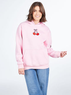 Simply Southern Cherry Embroidered Long Sleeve Hoodie - SimplyCuteTees