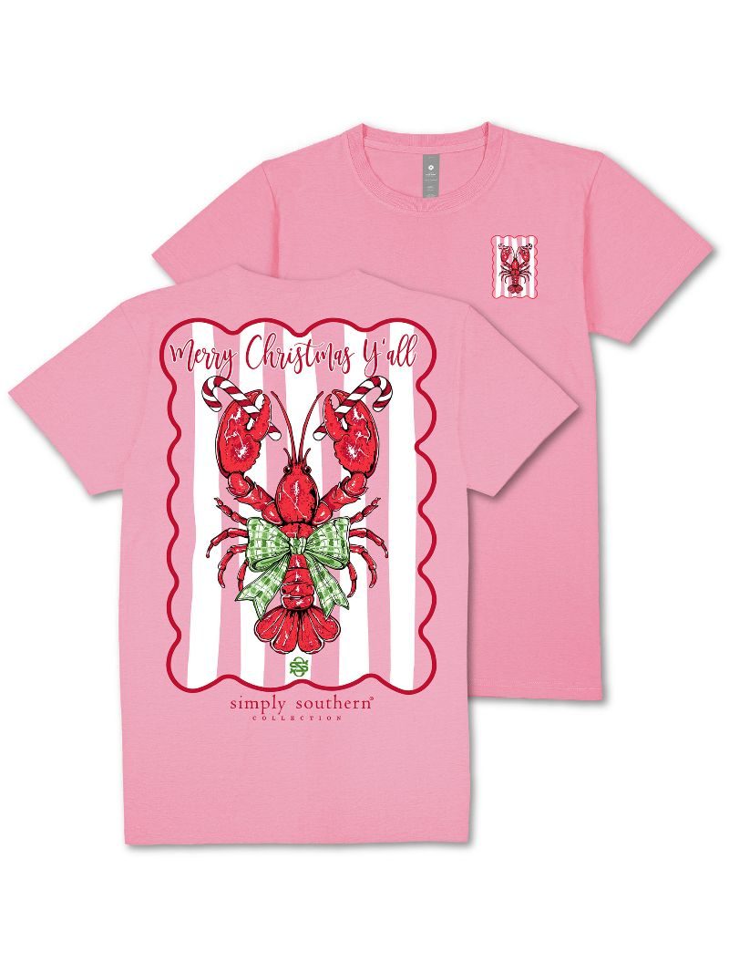 Simply Southern Christmas Lobster Holiday T-Shirt
