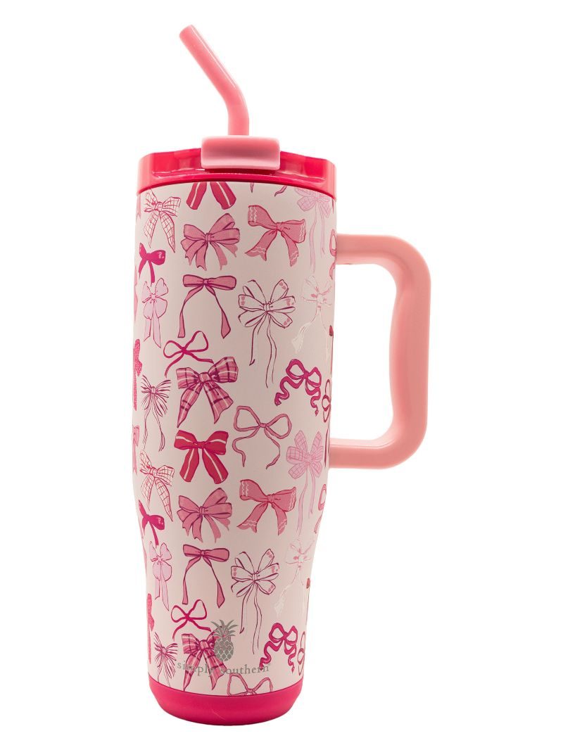 Simply Southern Preppy Patterns Tumbler 40 oz Cup With Straw
