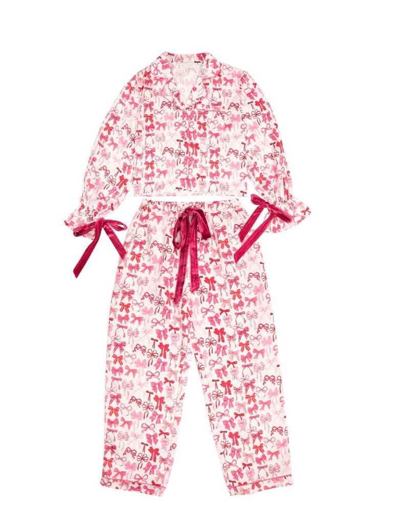 Simply Southern Bows PJ Pants &amp; Long Sleeve T-Shirt Set