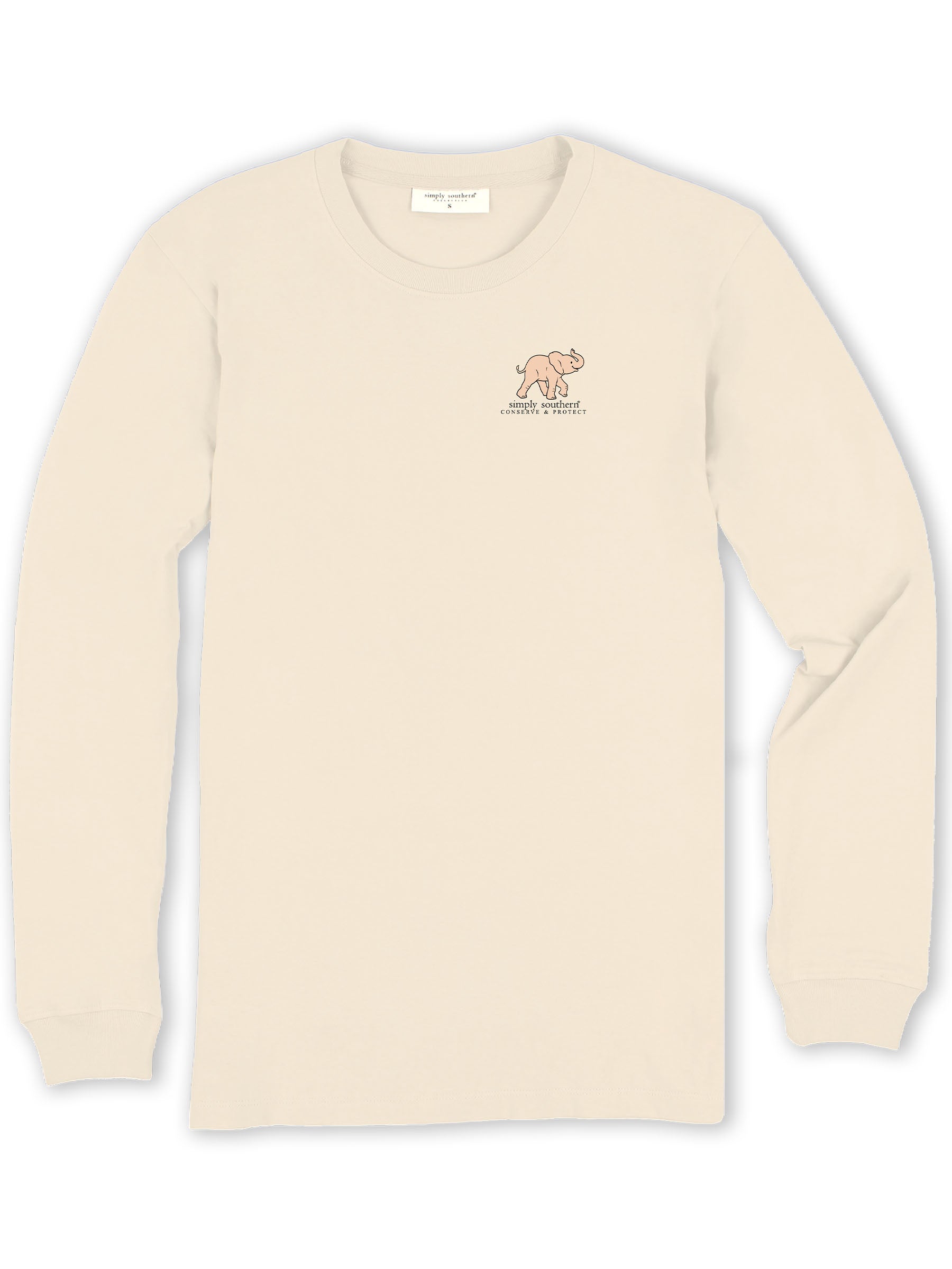 Simply Southern Elephant Tracker Floral Whisper Long Sleeve T-Shirt