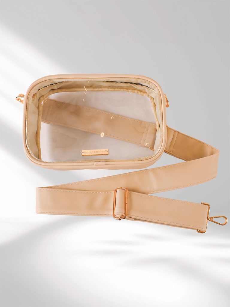 Simply Southern Classic Leather Clear Stadium Cross Body Bag