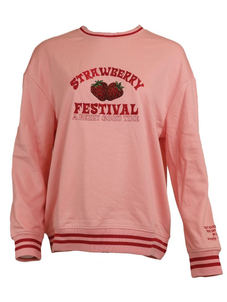 Simply Southern Berry Varsity Crew Sweatshirt