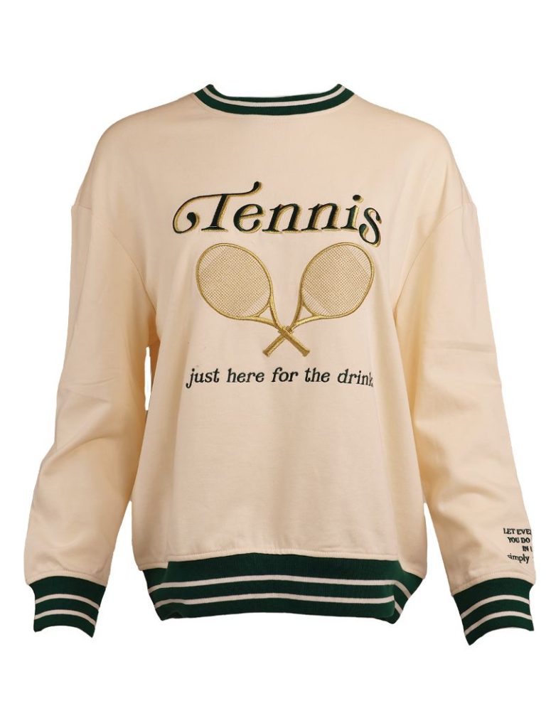 Simply Southern Tennis Varsity Crew Sweatshirt