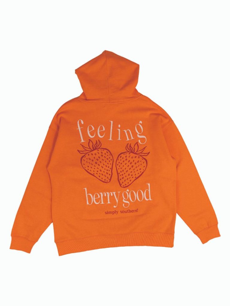Simply Southern Berry Embroidered Long Sleeve Hoodie