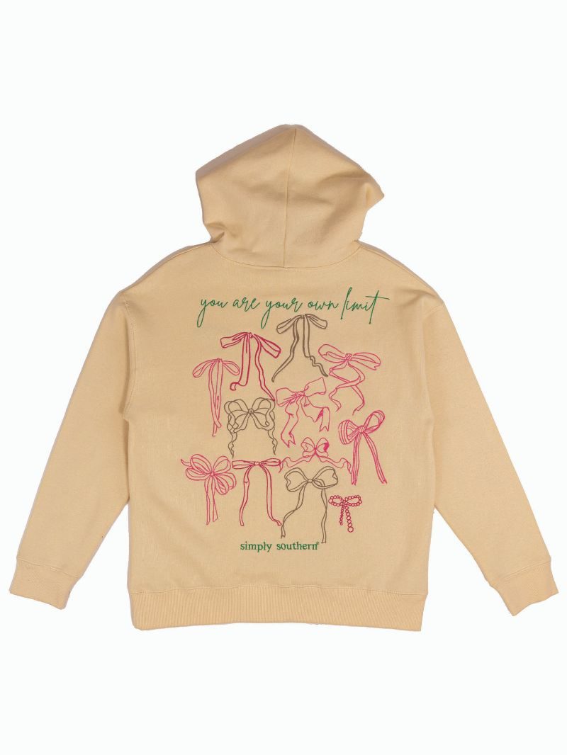 Simply Southern Bows Embroidered Long Sleeve Hoodie