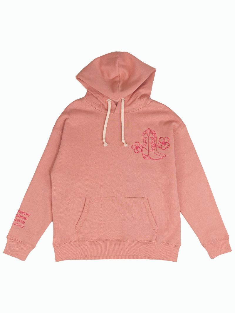 Simply Southern Cowgirl Embroidered Long Sleeve Hoodie