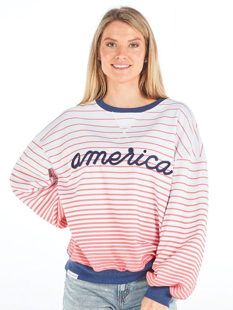 Simply Southern USA French Terry Long Sleeve Sweatshirt