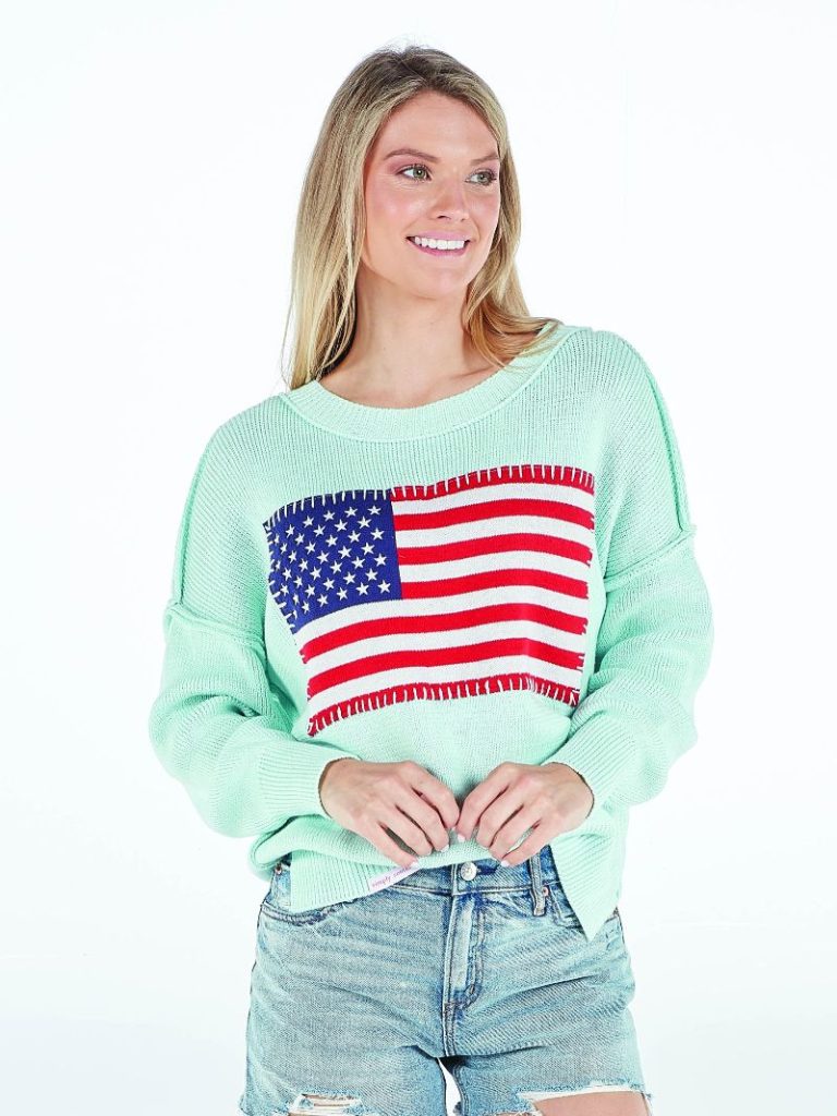Simply Southern Classic USA Long Sleeve Sweater Top