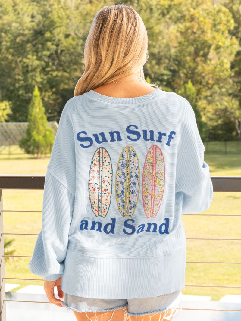 Simply Southern Surf Sand Summer Crew Sweatshirt