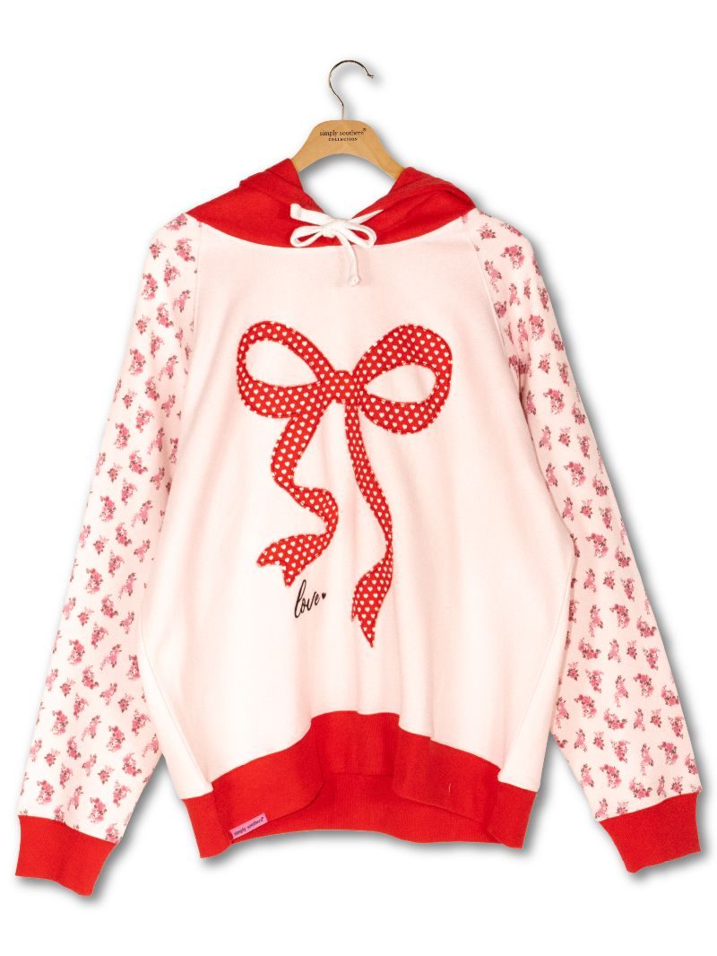 Simply Southern XOXO Love Ribbon Long Sleeve Hoodie