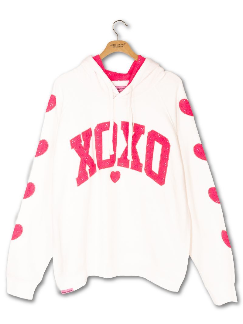 Simply Southern XOXO Heart Long Sleeve Hoodie