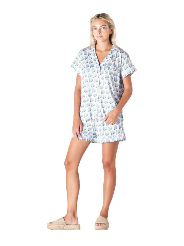 Simply Southern 0126 Button PJ Shorts &amp; T-Shirt Set