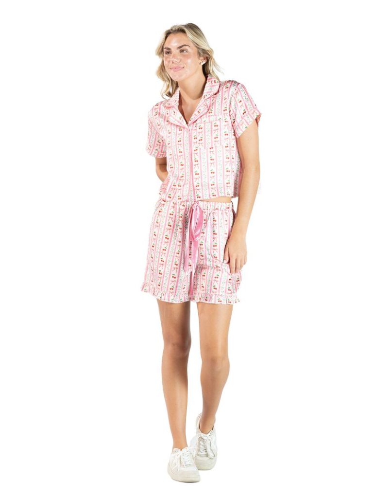 Simply Southern 0126 Soft Silk T-Shirt &amp; Shorts Pj Set