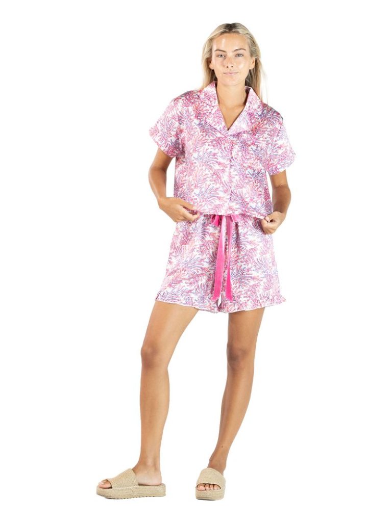 Simply Southern 0126 Soft Silk T-Shirt &amp; Shorts Pj Set
