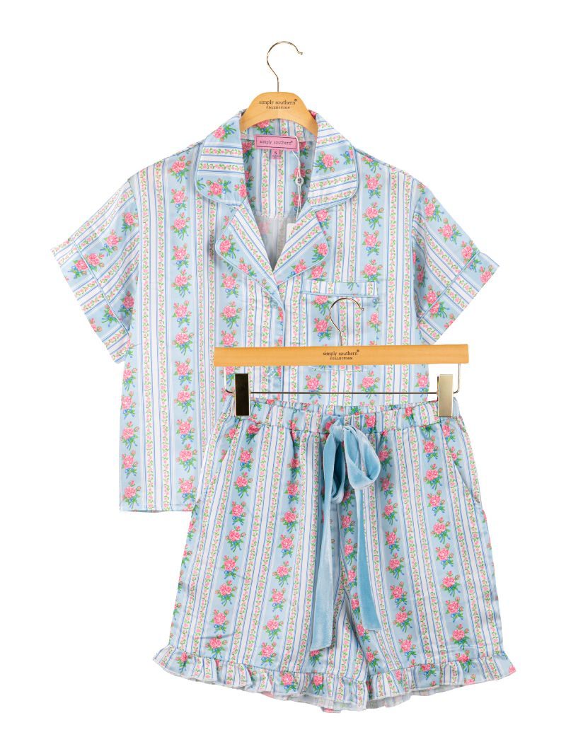 Simply Southern 0126 Soft Silk T-Shirt &amp; Shorts Pj Set