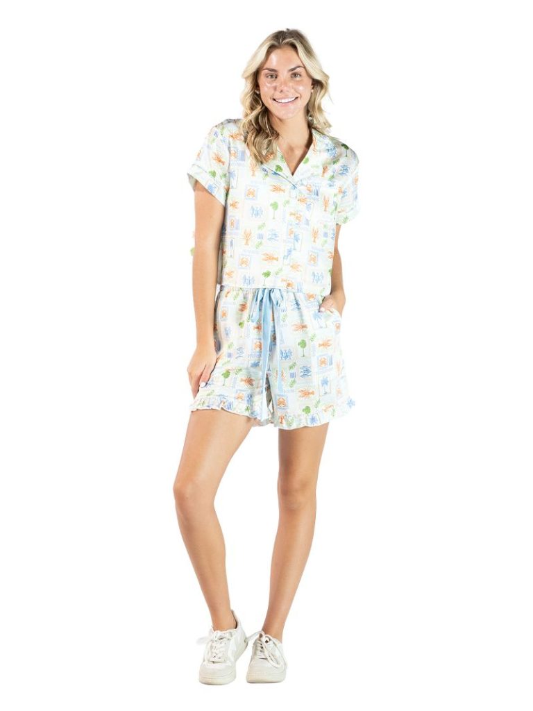 Simply Southern 0126 Soft Silk T-Shirt &amp; Shorts Pj Set