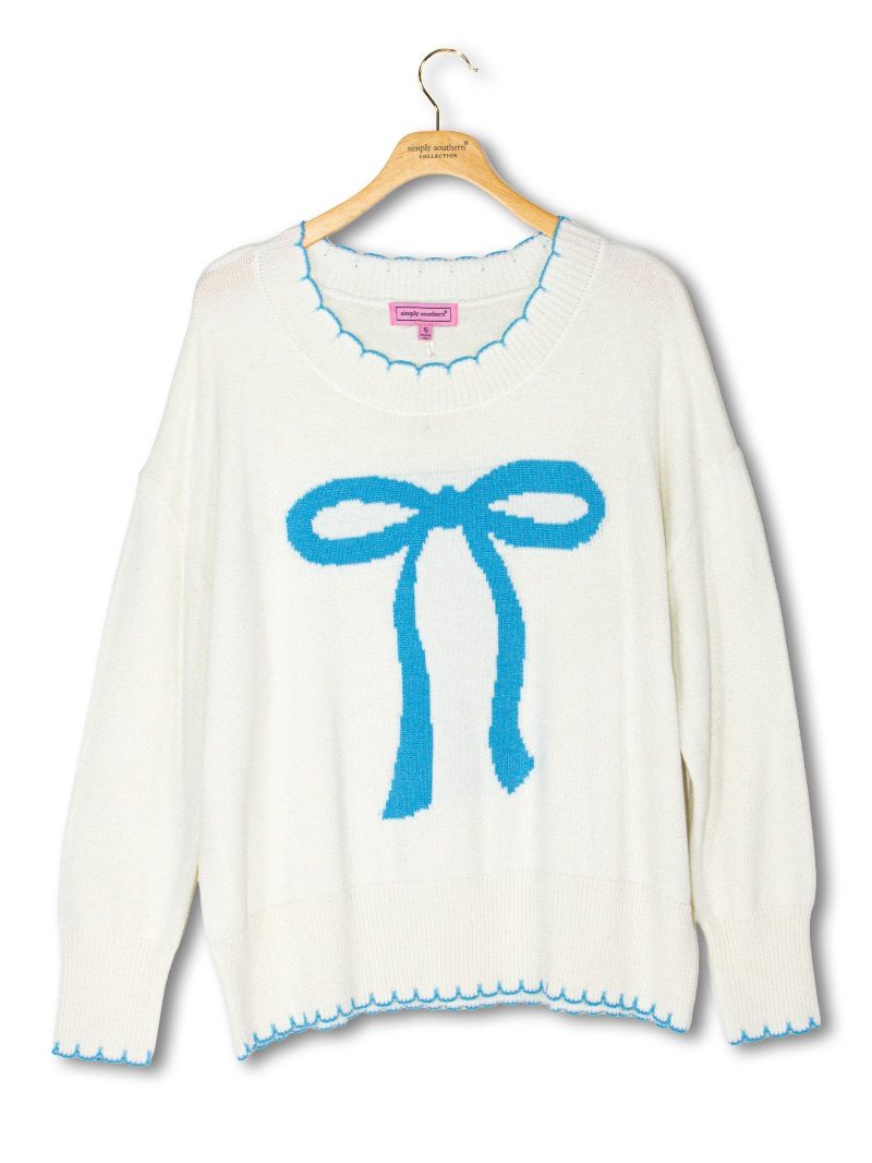 Simply Southern Sweet Bow Long Sleeve Sweater