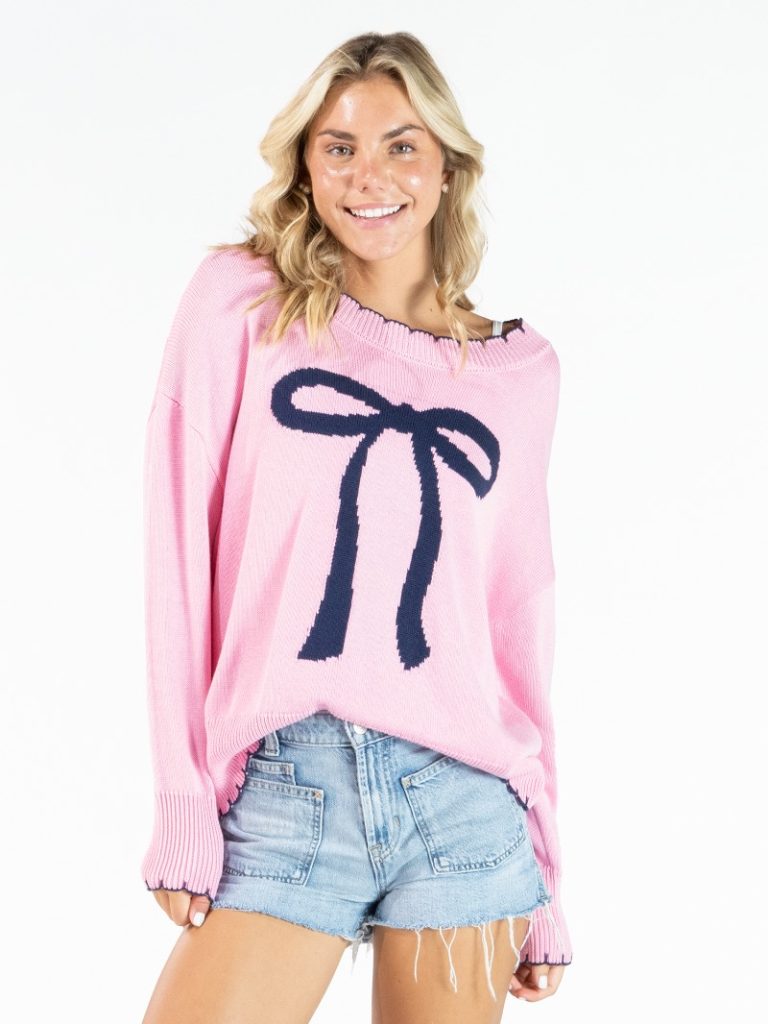Simply Southern Sweet Bow Long Sleeve Sweater