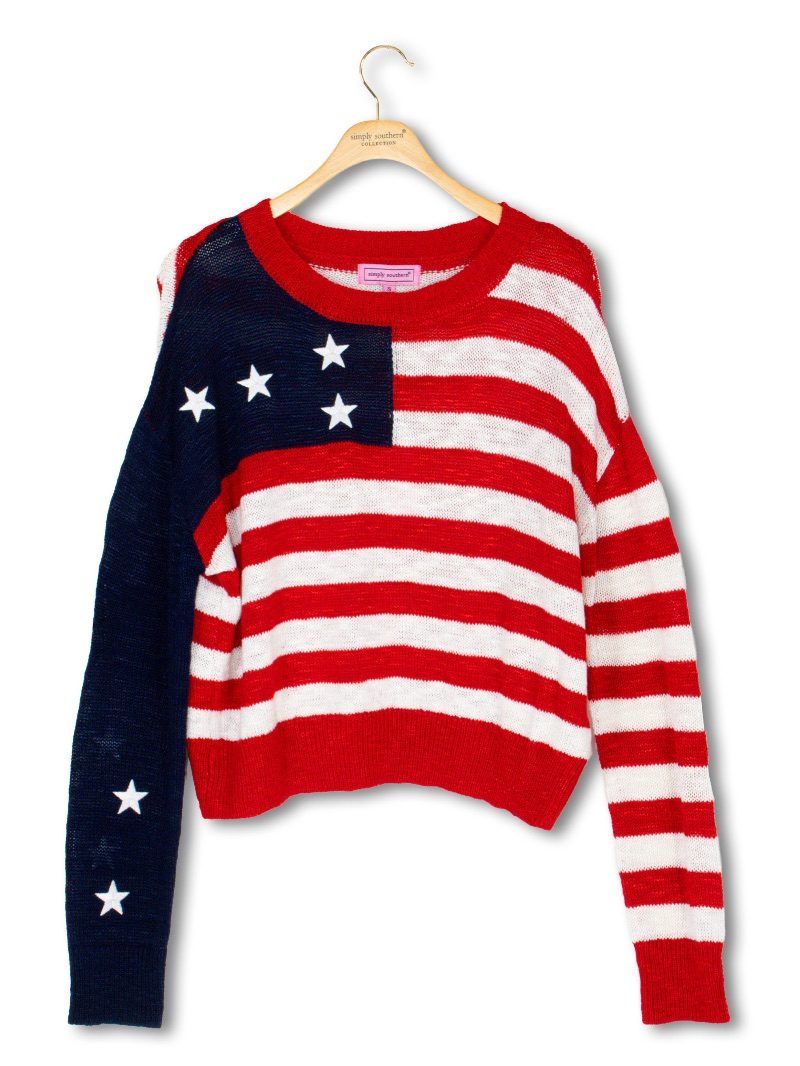 Simply Southern 0126 USA Long Sleeve Sweater