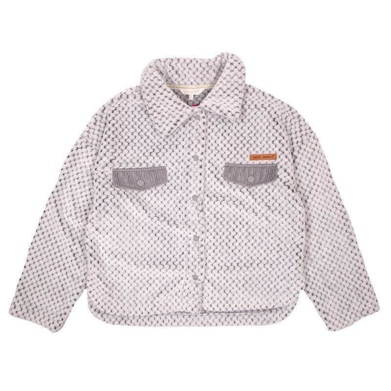 Simply Southern Soft Sherpa Crop Shacket Jacket