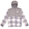 Simply Southern Grey Plaid Furry Soft Pullover Hoodie