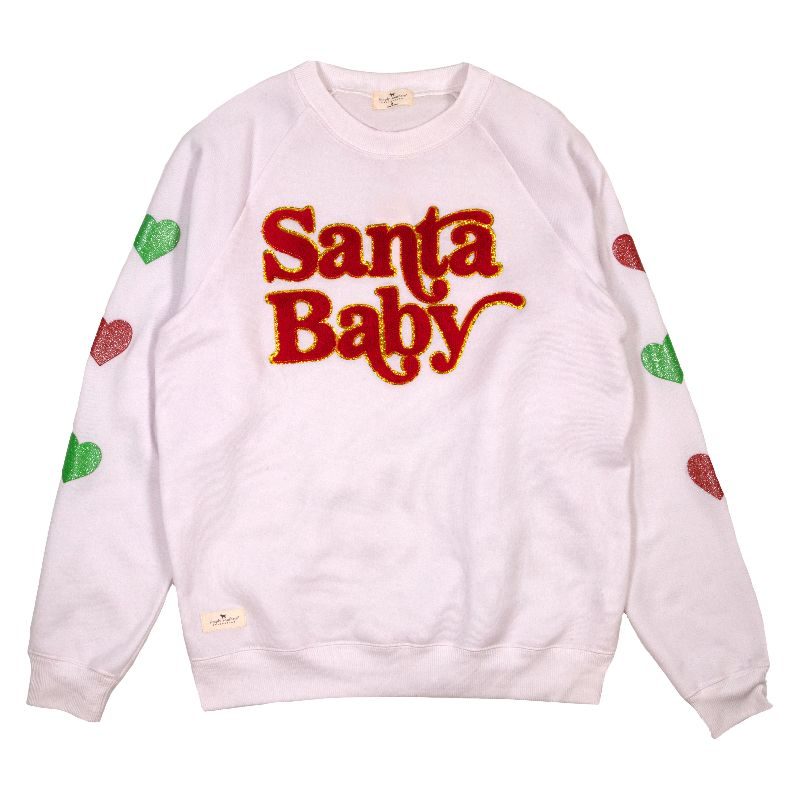 Simply Southern Santa Baby Sparkle Crew Long Sleeve T-Shirt