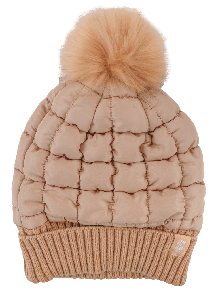 Simply Southern 0224 Preppy Solid Puff Beanie Hat