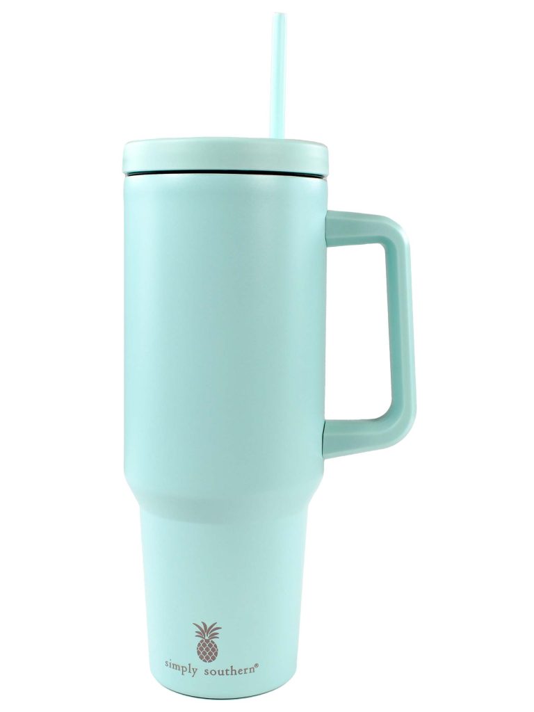 Simply Southern Preppy Patterns Tumbler 40 oz Cup With Straw