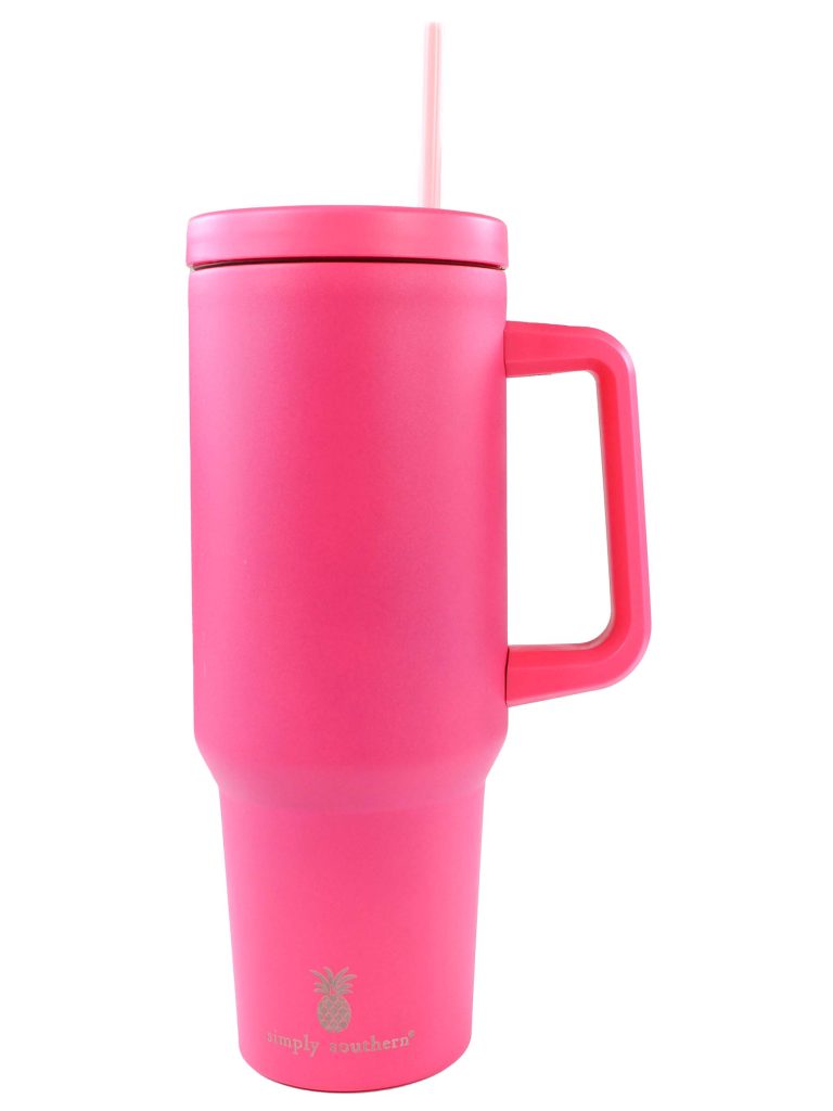 Simply Southern Preppy Patterns Tumbler 40 oz Cup With Straw