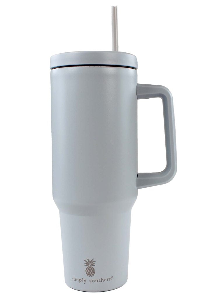 Simply Southern Preppy Patterns Tumbler 40 oz Cup With Straw