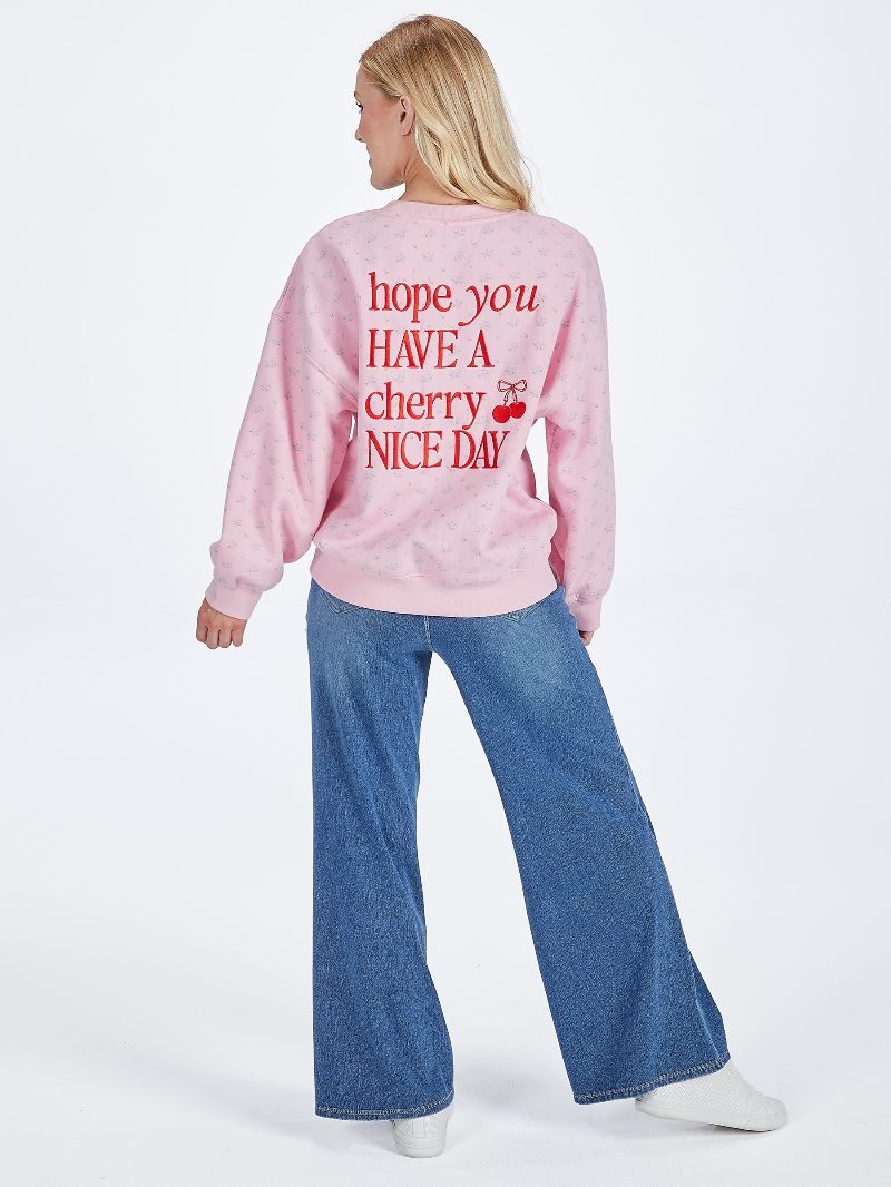 Simply Southern Cherry Day Crew Long Sleeve T-Shirt