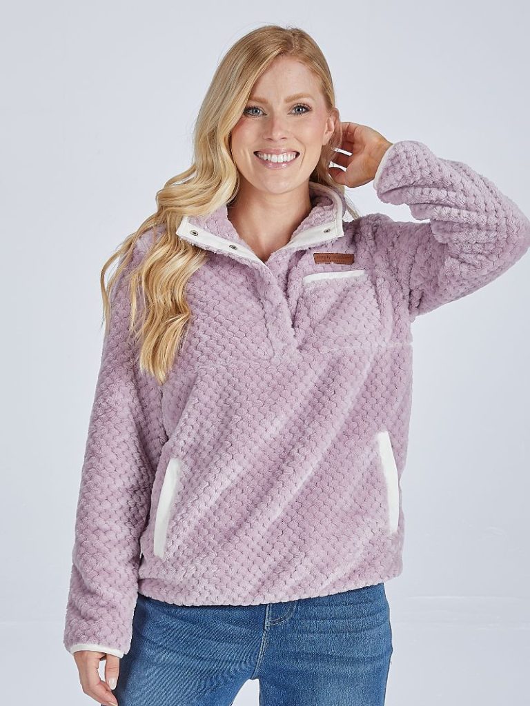 Simply Southern 0225 Long Sleeve Soft Sherpa Pullover Sweatshirt