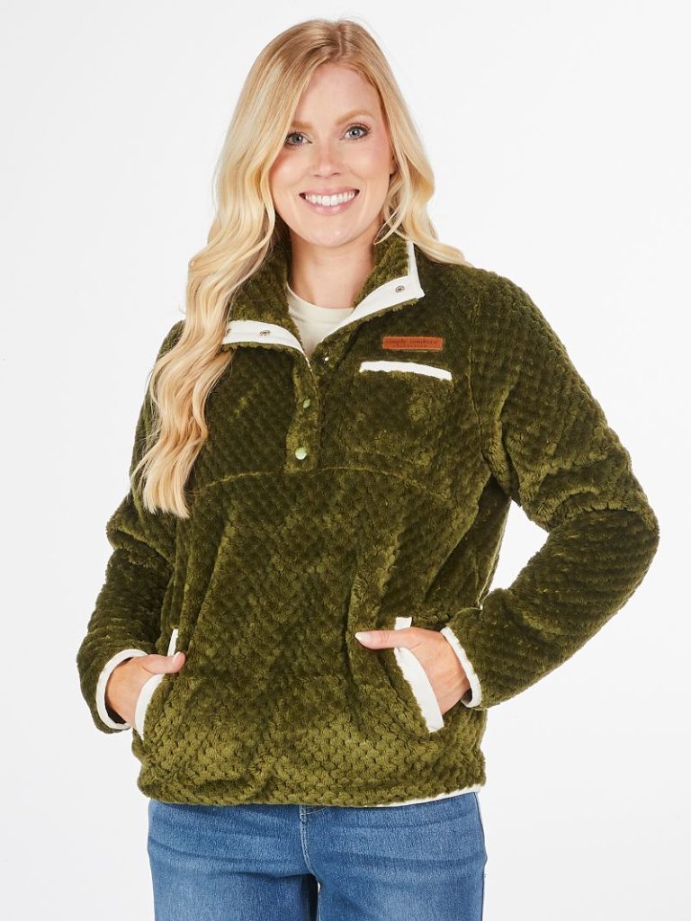 Simply Southern 0225 Long Sleeve Soft Sherpa Pullover Sweatshirt