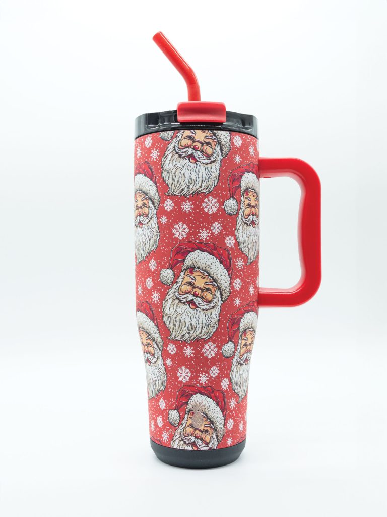 Simply Southern Holiday Patterns Tumbler 40 oz Cup With Straw