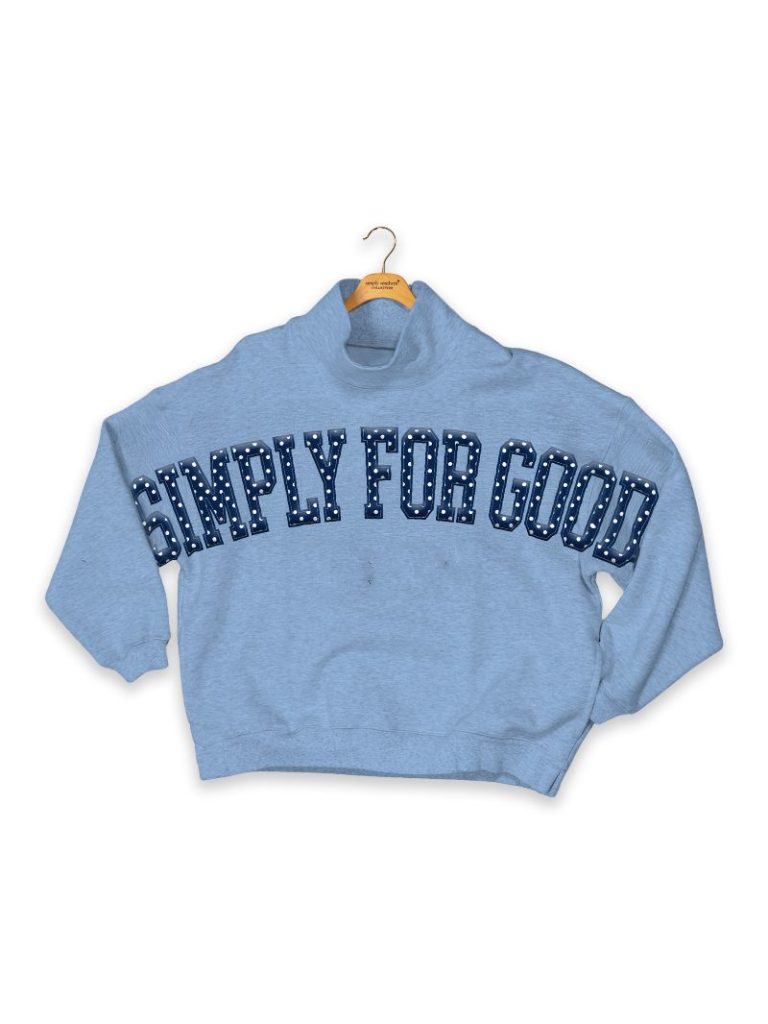 Simply Southern S4G Black Mock Neck Pullover Crew Oversized Sweatshirt