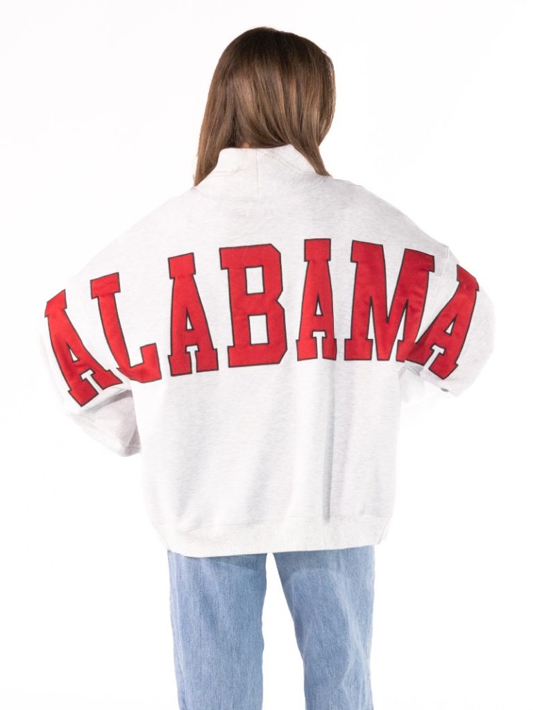 Simply Southern Alabama Mock Neck Pullover Crew Oversized Sweatshirt