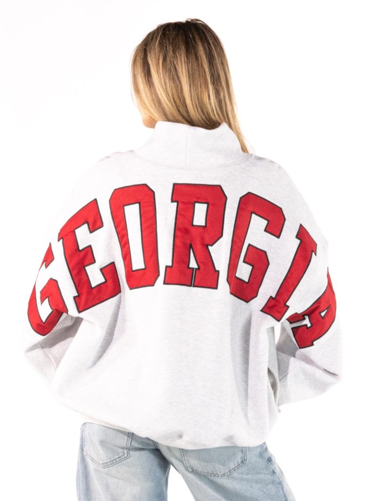 Simply Southern Georgia Mock Neck Pullover Crew Oversized