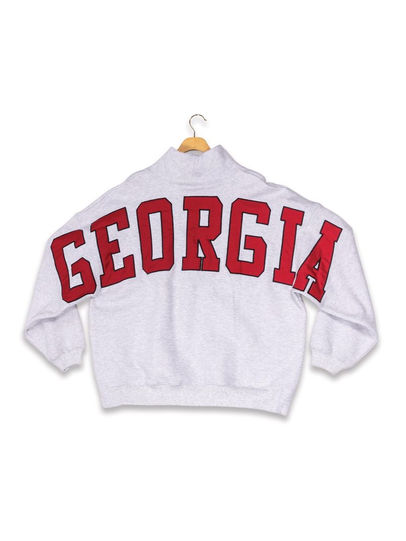 Simply Southern Georgia Mock Neck Pullover Crew Oversized Sweatshirt
