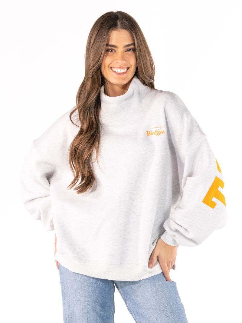Simply Southern Tennessee Mock Neck Pullover Crew Oversized Sweatshirt