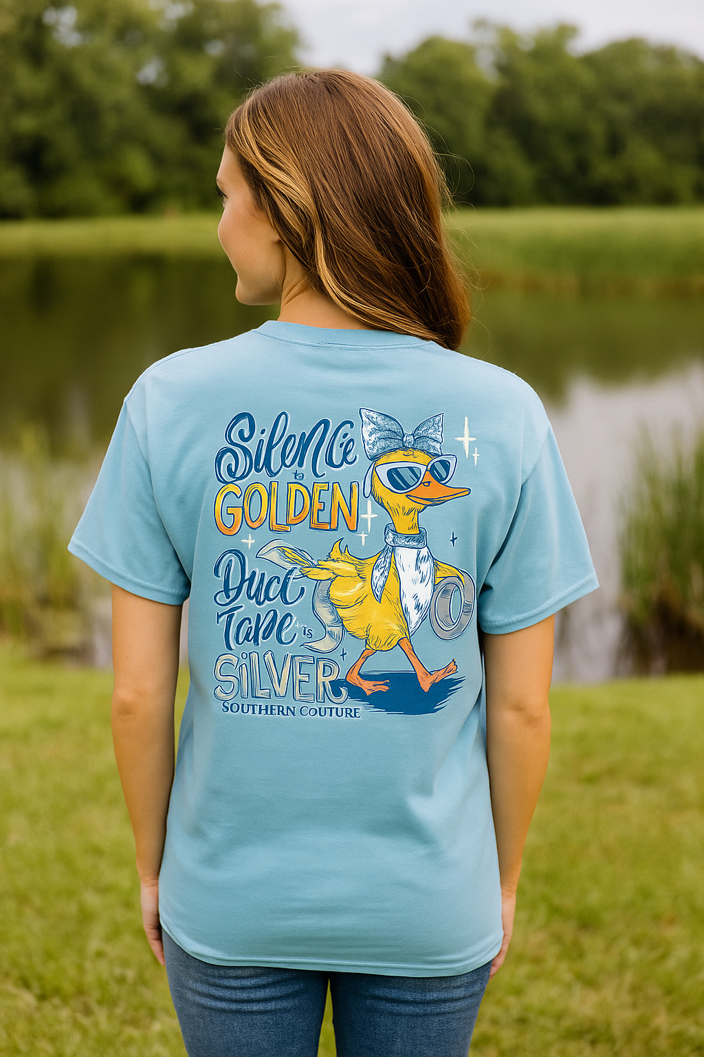 Southern Couture Classic Silence Is Golden Duck T-Shirt