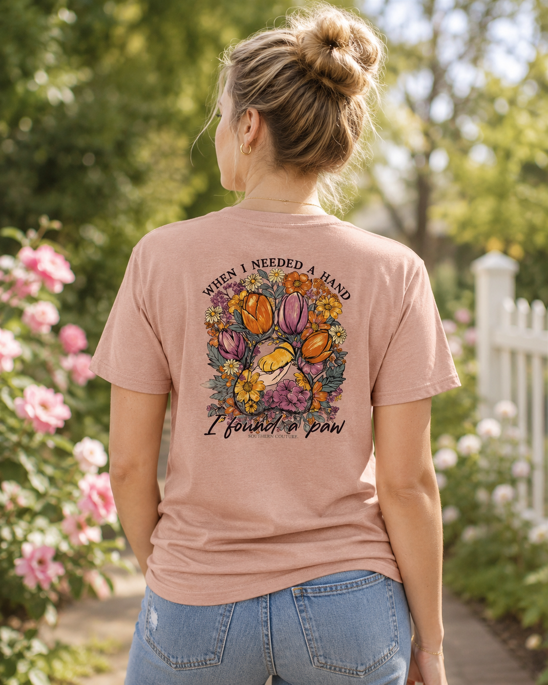 Southern Couture Classic I Found A Paw Dusty Rose T-Shirt