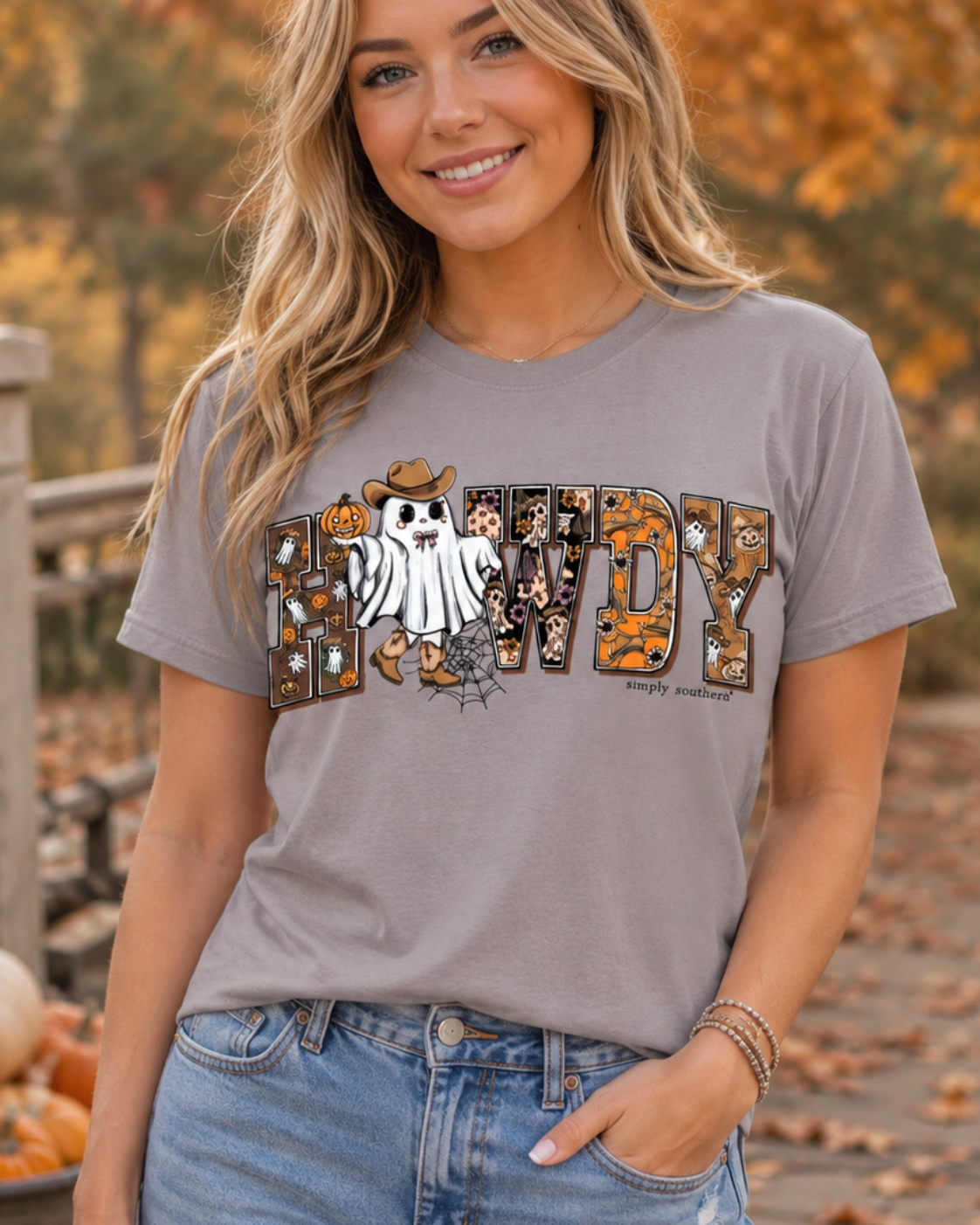 Simply Southern Ghost Howdy Fall Halloween T-Shirt